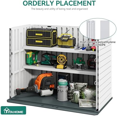 YITAHOME Resin Storage Shed Shelves for 35 Cuft Horizontal Storage Sheds, 47 ...