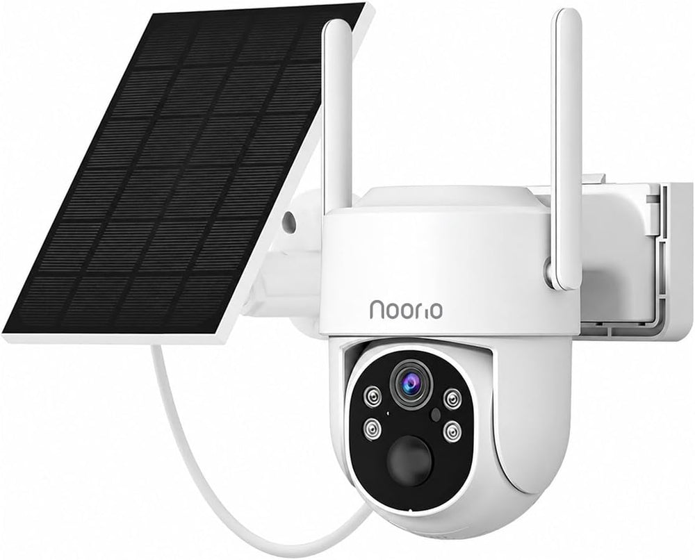 Noorio Solar Security Camera Outdoor, 1080P Wireless Camera, Dual WiFi