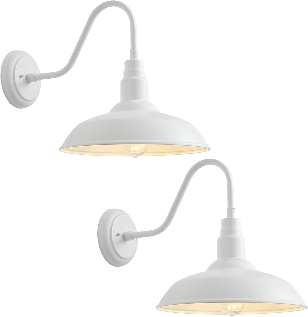 10" Outdoor Barn Lights for Farmhouse, Gooseneck Outdoor Light in Matte ...