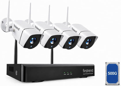 (2026 New) Firstrend WiFi Wireless Security Camera System 24/7 Recording