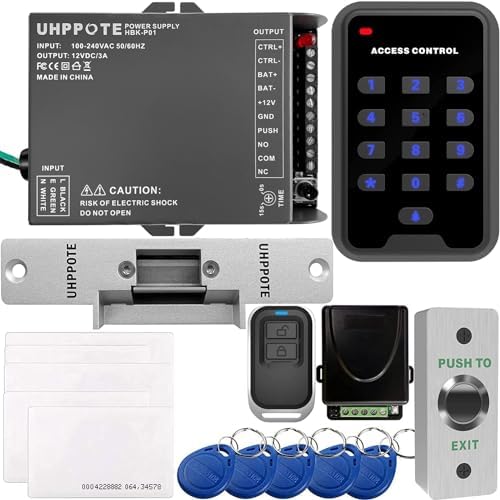 UHPPOTE Electric Strike Door Lock Access Control System 125KHz RFID Keypad