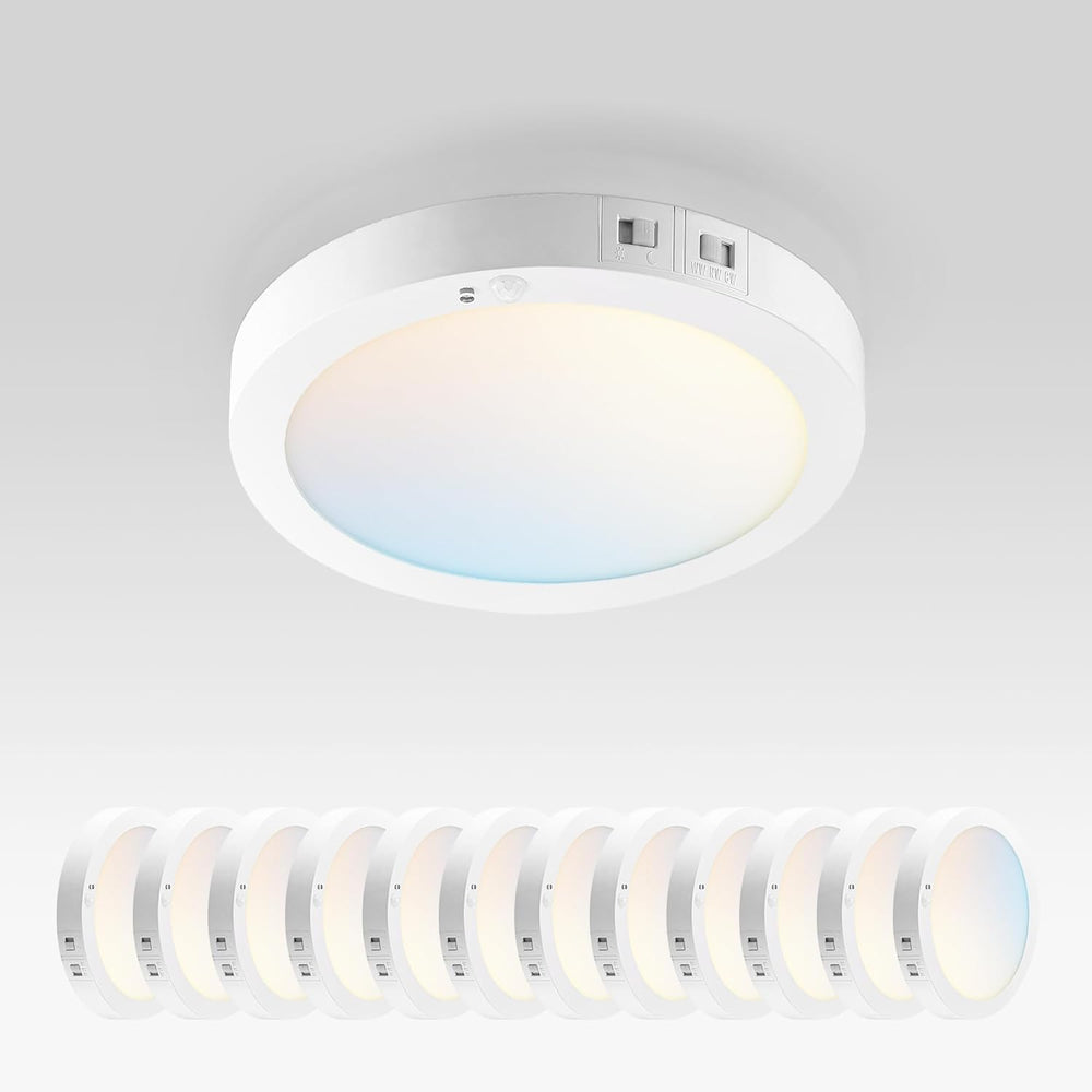 ASD LED 7" Round Flush Mount Ceiling Light Fixture, Low Profile Surface ...