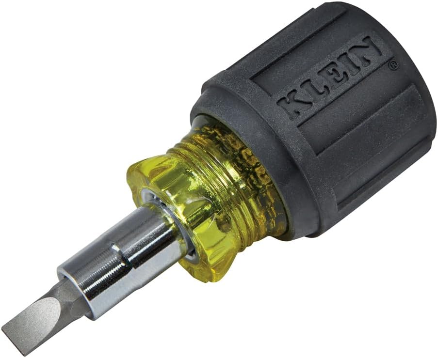 Klein Tools 5-Piece Screwdriver Set and 6-in-1 Stubby Screwdriver/Nut Driver ...