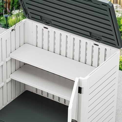 YITAHOME Resin Storage Shed Shelves for 35 Cuft Horizontal Storage Sheds, 47 ...