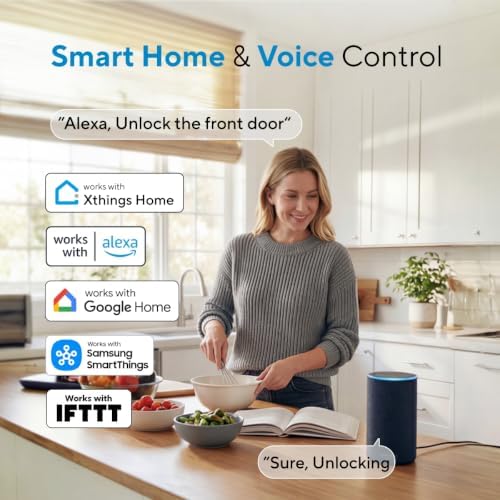 ULTRALOQ U-Bolt Pro WiFi Smart Lock with Door Sensor, App Remote Control
