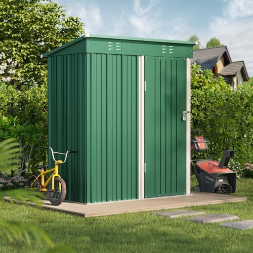Bealife Metal Garden Shed Tool Shed, Galvanized Steel Tool Shed, Outdoor Stor...