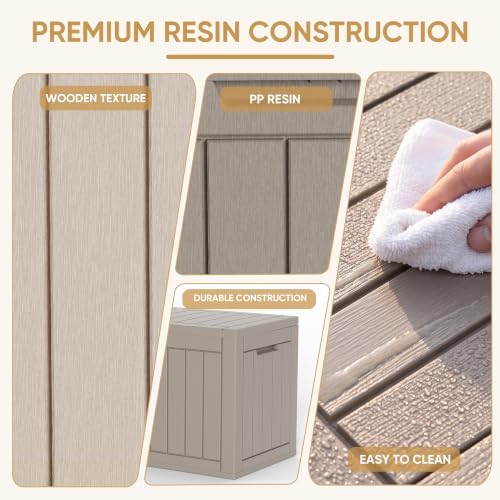 150-Gallon Lockable Deck Boxes, Waterproof Outdoor Storage Box for Patio