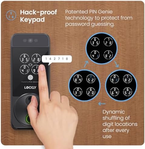 Lockly Visage Zeno Smart Lock - Facial Recognition & Fingerprint Deadbolt