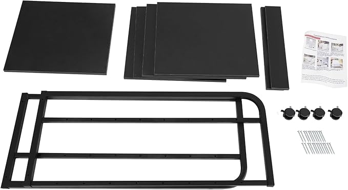 5-Tier AV Media Stand with Universal Wheels, Center Stereo Components Storage