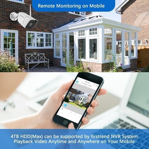 Wireless Security Camera System with 3TB HDD,8 CCTV Bullet Cameras