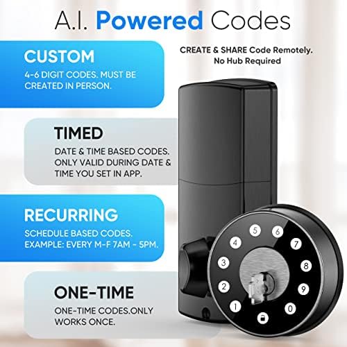 Keyless Deadbolt Smart Door Lock: Sifely Digital Keyless Entry Door Lock for ...