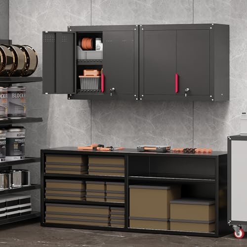 Garage Wall Cabinets,Locking Metal Wall Cabinets for Garage