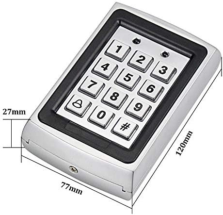 10 RFID Keychains + Waterproof Rain Cover + RFID Metal Keypad Supports 1000 U...