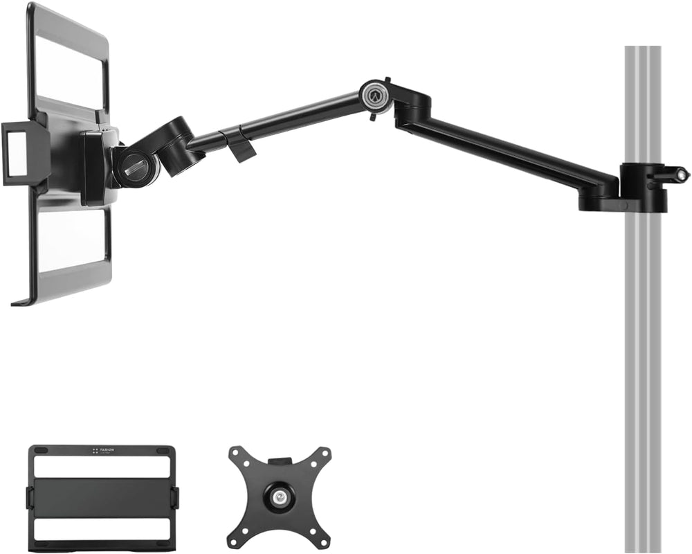 TARION Modular Desktop Arm Mount - 48cm / 19" Single Desk Stand - Compat...