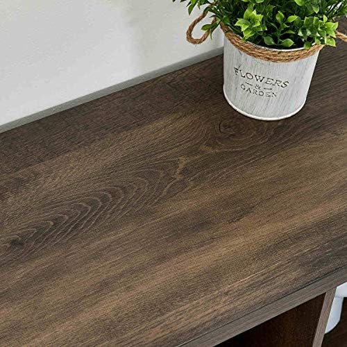 FATORRI Industrial Shoe Bench with Storage, Rustic Entryway Bench