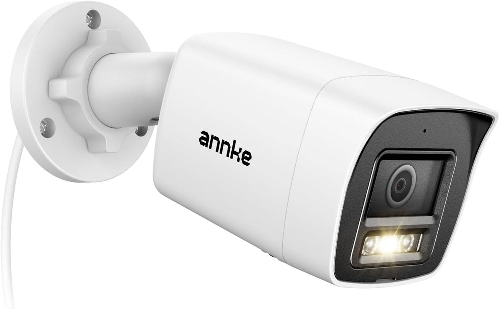 ANNKE 4K/8MP Bullet PoE Security Camera Outdoor, Smart Dual Light, White
