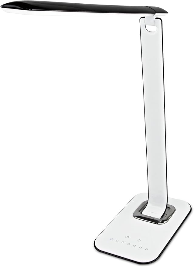 Turcom LED Desk Lamp With USB Charging Port Dimmable Touch Controls w/Color
