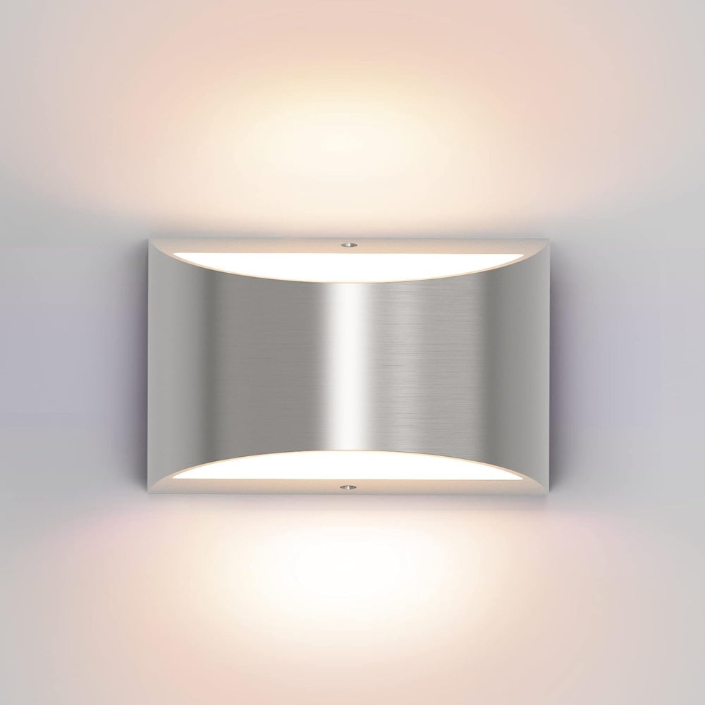 Aipsun Nickel Modern LED Wall Sconce Hardwired Indoor Wall Lights 1 Pack Up and