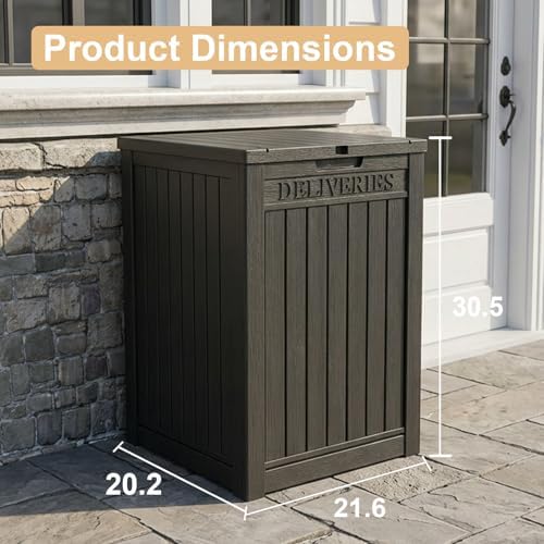 EasyUp 56 Gal Waterproof Outdoor Storage Box UV Resistant Deck Box