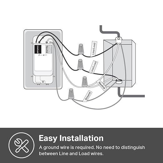 Kasa Matter Smart Light Switch: Voice Control w/Siri, Alexa & Google Assi...
