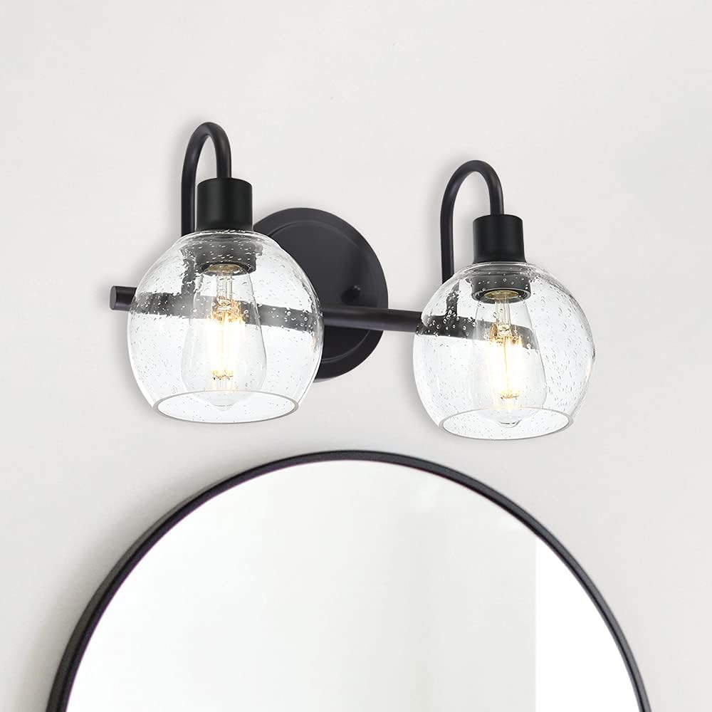 WINSHEN Black 2-Lights Wall Sconce Lighting