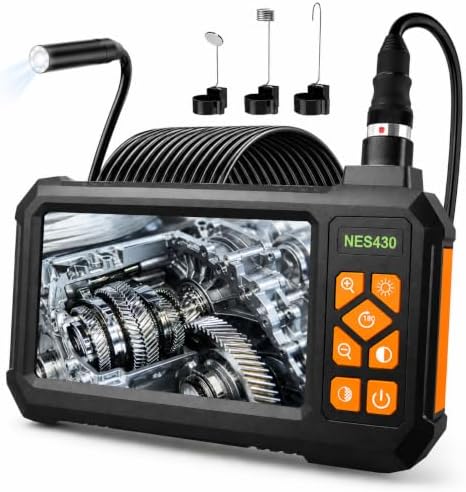 Endoscope Camera with Light, 4.3" IPS Screen, 1080P, 16.4FT Cable