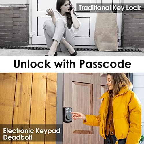 M19 Keyless Entry Door Lock with Keypads, Smart Deadbolt Lock ORB