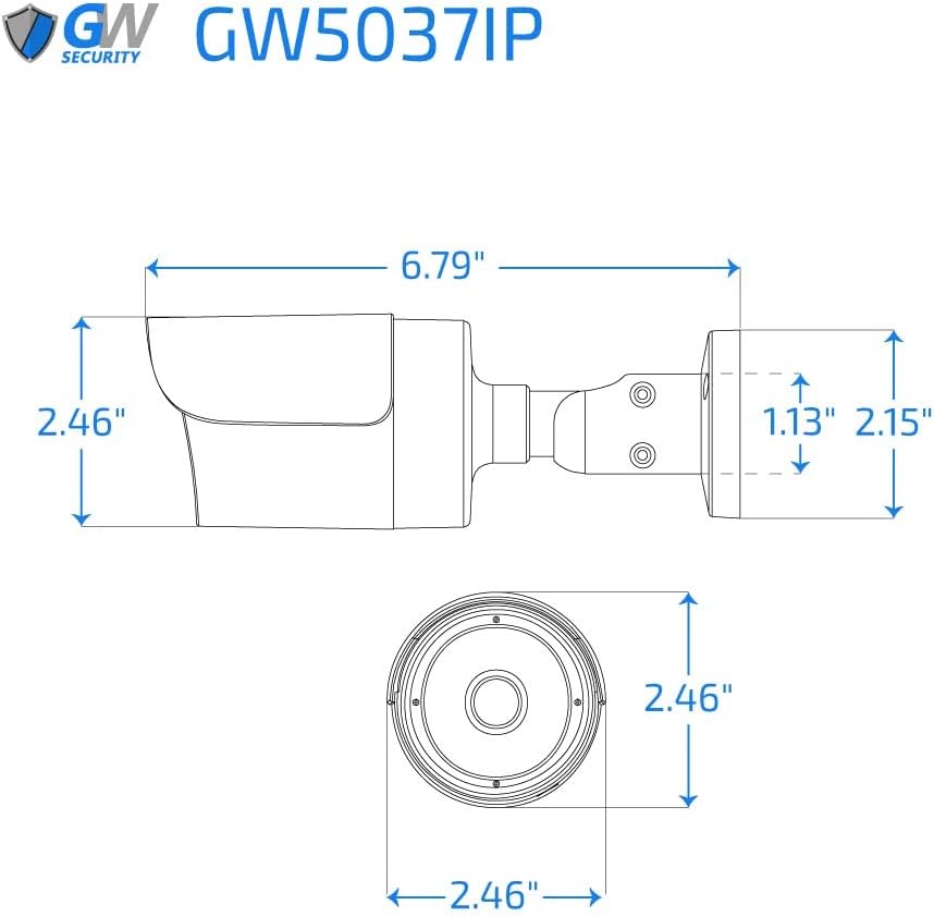 GW Security 5MP IP PoE Outdoor Indoor Security Camera (GW5037IP)