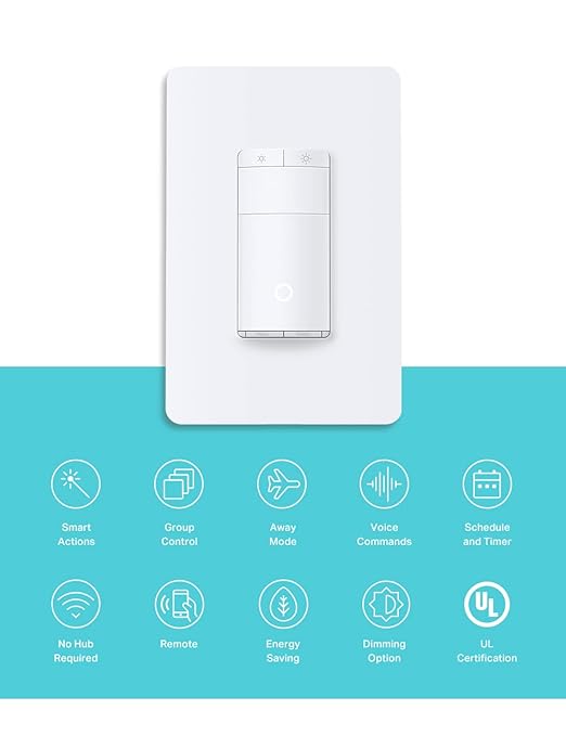 Kasa Smart Motion Sensor Switch, Dimmer Light Switch, Single Pole, Needs