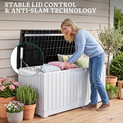 YITAHOME 120 Gallon Outdoor Storage Deck Box