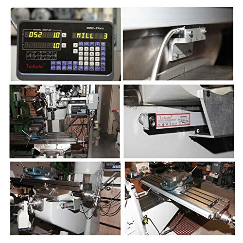 TOAUTO Digital Readout 2 Axis 3 Axis DRO Display Linear Scale 450mm 18"