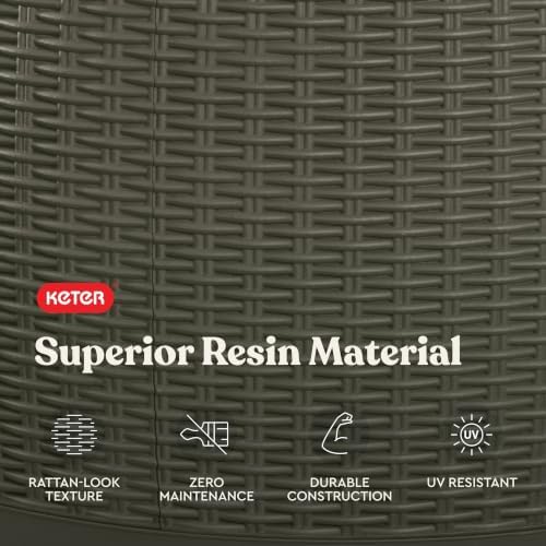 Keter Circa 37 Gallon Resin Deck Box Stool