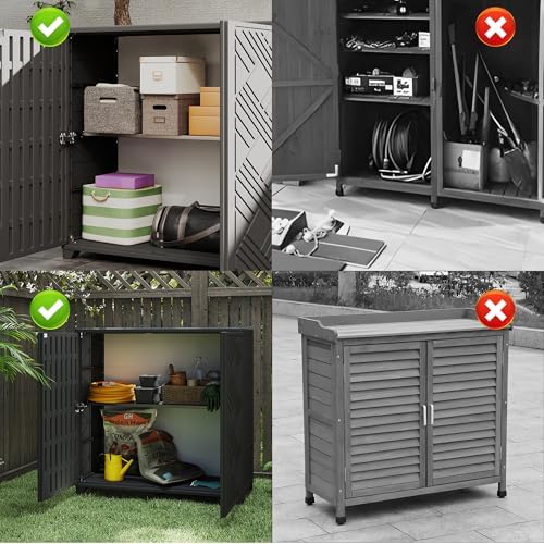 Diamond Cabinet with 1 Shelf, Black 33.5×15.1×34.3 Inch - Waterproof UV-Resis...