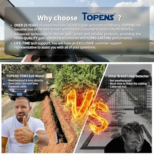 TOPENS TEW3 Vehicle Sensor Exit Wand