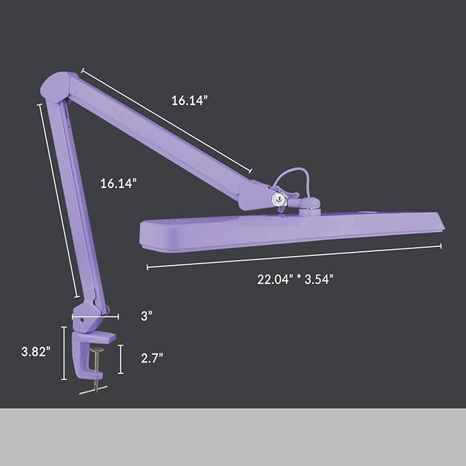 Neatfi XL 2, 500 Lumens LED Task Lamp, 22 Inches Wide, Eye-Caring, Desk Light