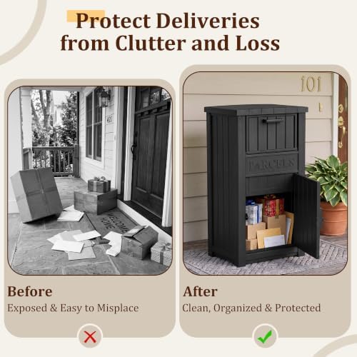 Package Delivery Boxes for Outside, 120 Gallon Outdoor Storage Box
