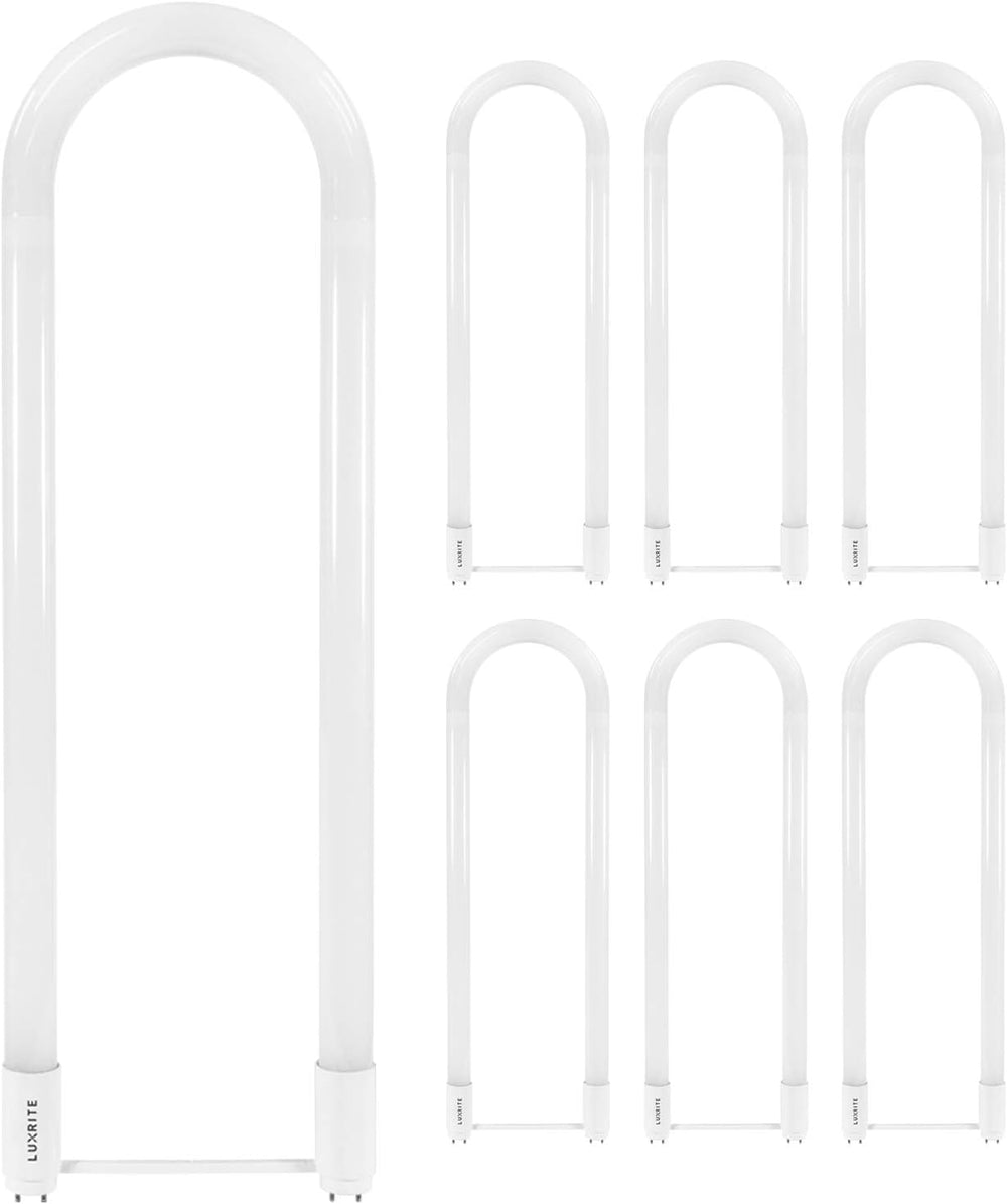 LUXRITE U Bend LED Tube Light, T8 T12, 3000K Soft White, 2000 Lumens, (6 Pack)
