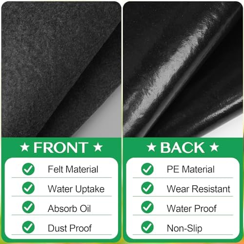 ToLanbbt Outdoor Storage Shed Floor Mat, 7 x 5 FT Waterproof Carport Mat, Was...