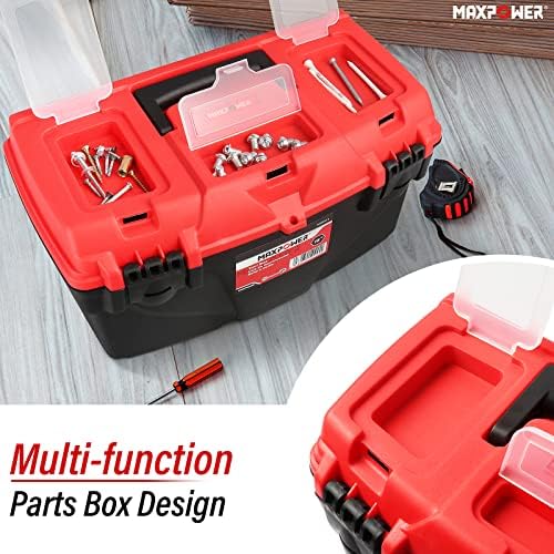 MAXPOWER 3-Piece Tool Box Set 13" 15" 17" Portable Tool Storag...