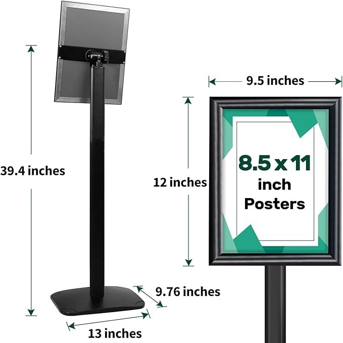 Mutualsign 3Pcs Heavy Duty Pedestal Sign Holder