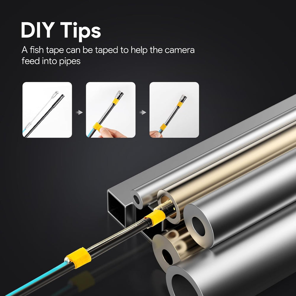 DEPSTECH 50FT Endoscope Camera, 5" IPS Screen Triple Lens Inspection Camera