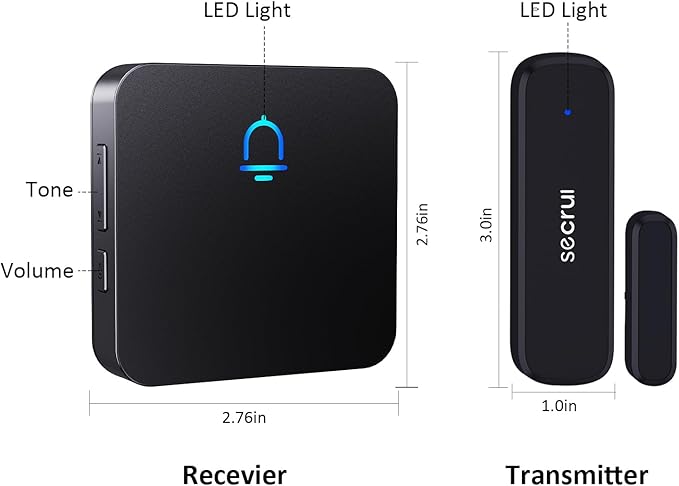 SECRUI Wireless Door Chimes When Door Open Entry