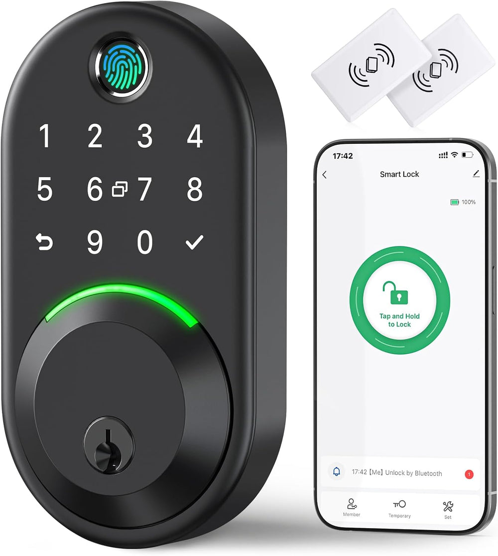 Smart Deadbolt Door Lock with Keypad:Yamiry Fingerprint Keyless Entry Deadbolt