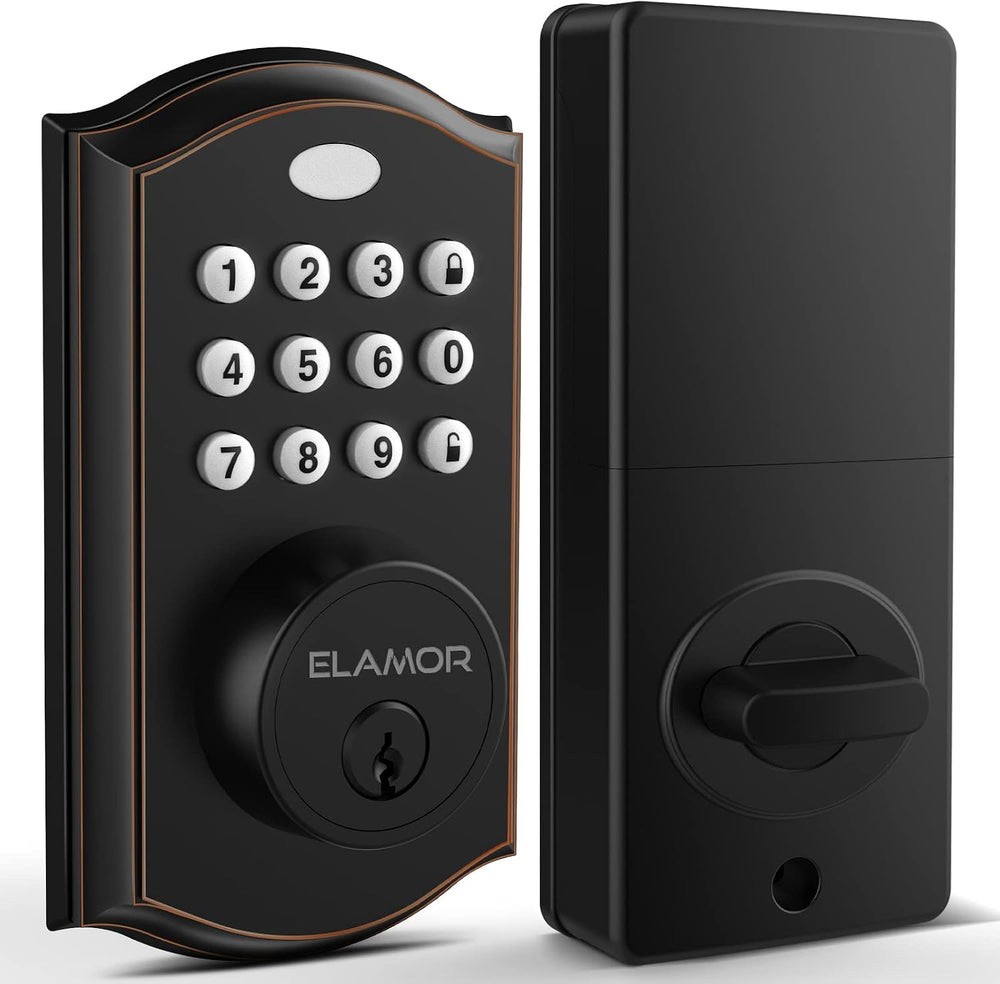 M19 Keyless Entry Door Lock with Keypads, Smart Deadbolt Lock ORB