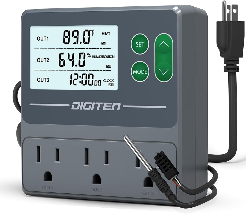 SENSTREE Dual Probe Temperature & Humidity Controller, Independent Sensors