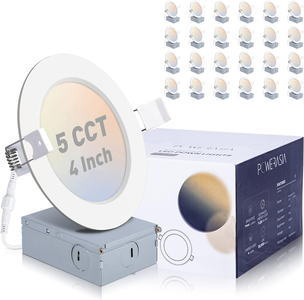 POWERASIA 24 Pack Recessed Lighting 4 Inch