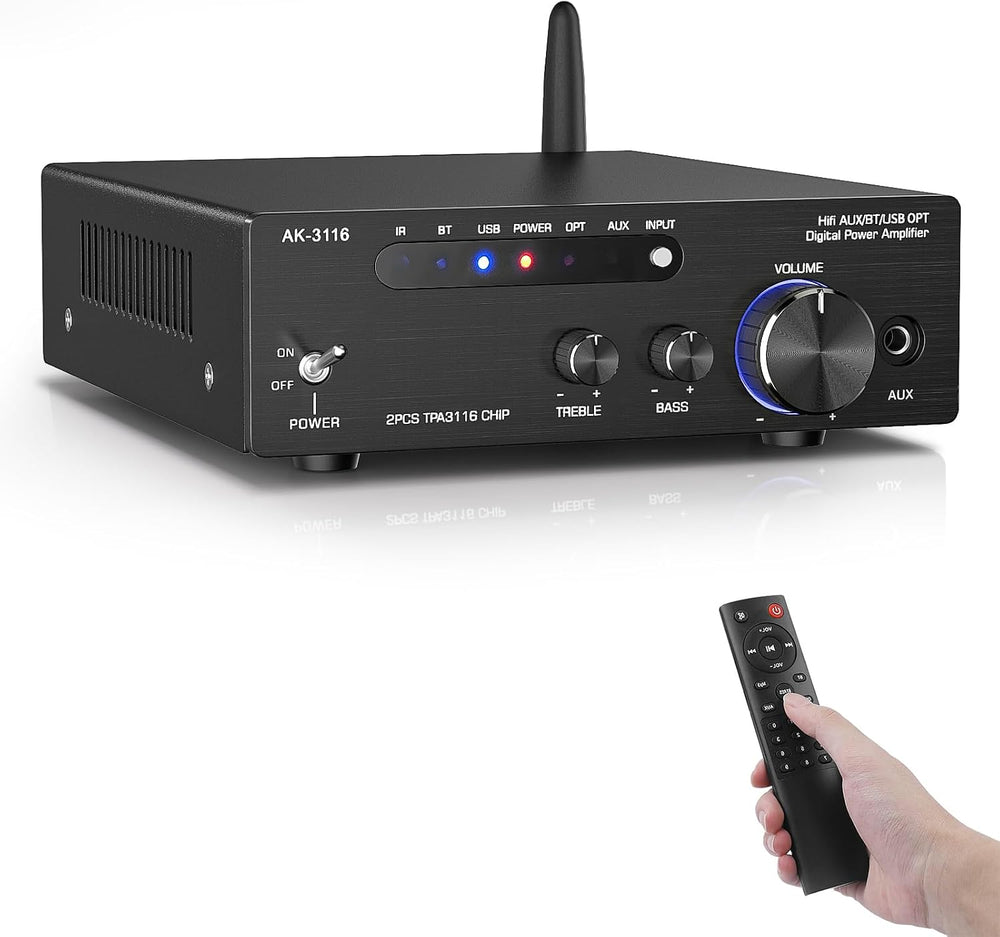 Facmogu AK-3116 HiFi Digital Amplifier, Mini Amp Audio System