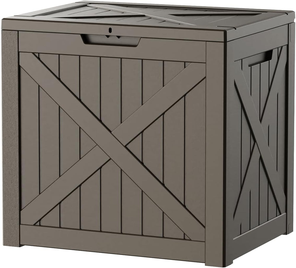 EasyUp 35 Gallon Outdoor Storage Box Waterproof Weatherproof Deck Box