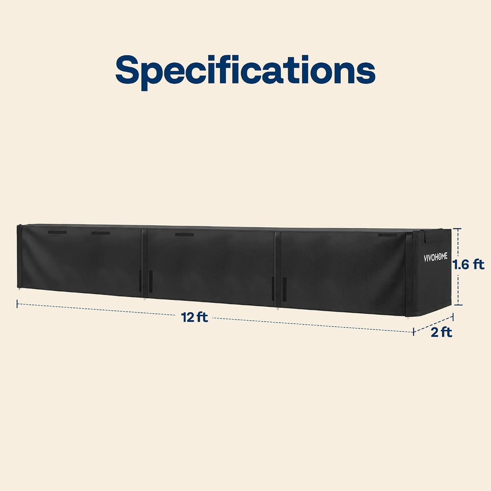 VIVOHOME 12ft Waterproof Log Rack Cover