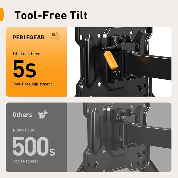 Perlegear Long Arm TV Wall Mount
